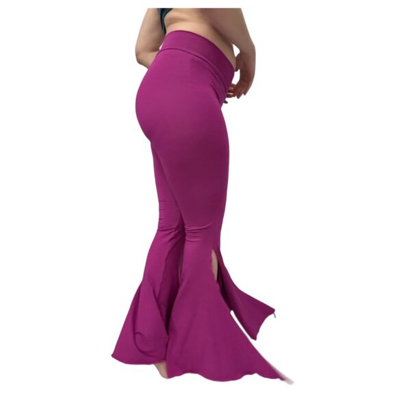 Melodia Designs Pink Bamboo Fusion Flare Bellydance Yoga Pants Size M 34 NWOT - Picture 9 of 11
